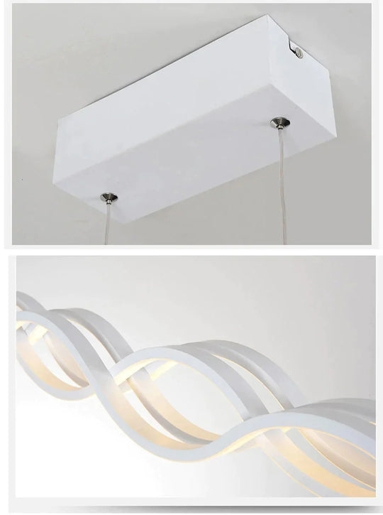 Creative Modern Led Pendant Lights Kitchen Acrylic Lron Suspension Hanging Ceiling Lamp For Dinning