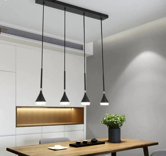 Black Color Nordic Style Led Pendant Lights Hanging Lamps Living Room Dining Lighting Luminaria