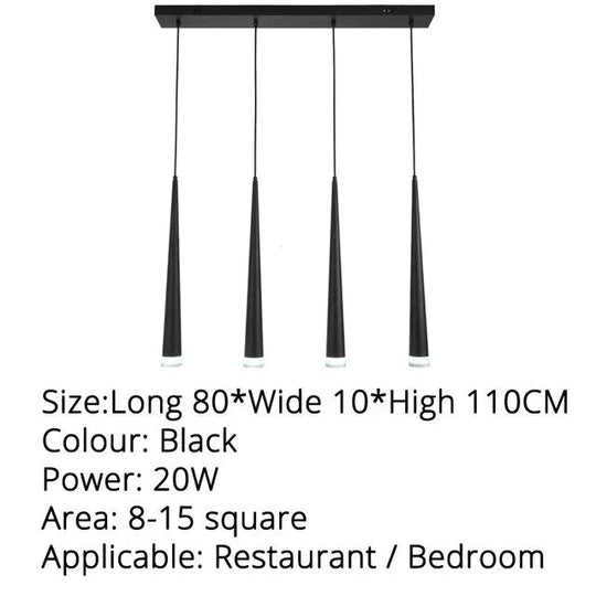 Black Color Nordic Style Led Pendant Lights Hanging Lamps Living Room Dining Lighting Luminaria