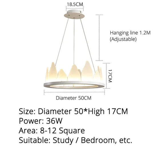 White New Design Round Pendant Lights 36W For Living Room Dining Aluminum Lamp Body Fixtures Deco