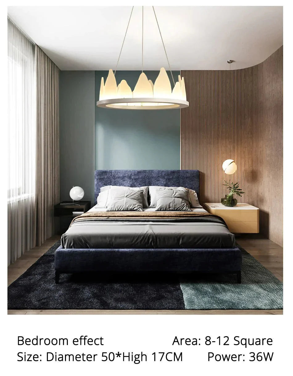 White New Design Round Pendant Lights 36W For Living Room Dining Aluminum Lamp Body Fixtures Deco