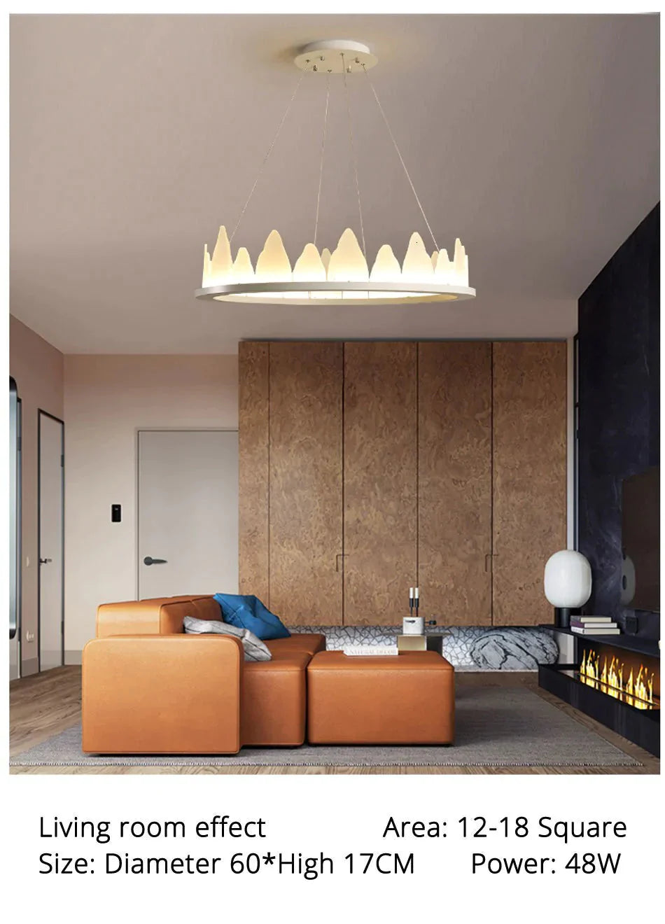 White New Design Round Pendant Lights 36W For Living Room Dining Aluminum Lamp Body Fixtures Deco