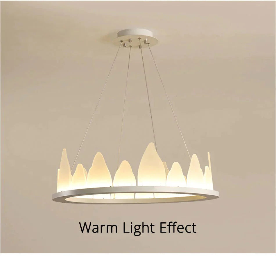 White New Design Round Pendant Lights 36W For Living Room Dining Aluminum Lamp Body Fixtures Deco