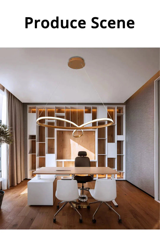 Gold Painted Led Pendant Lights Fashion Living Bedroom Decorative Restaurant Dining Kitchen Lamp
