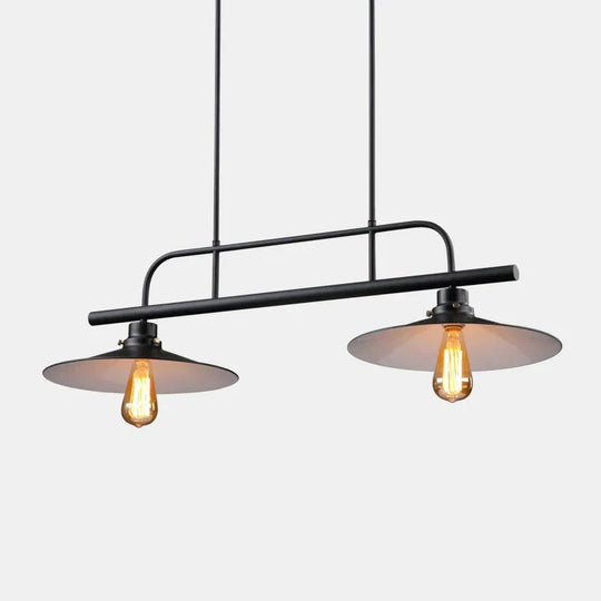 Vintage Pendant Lights For Dining Room Kitchen Fixtures Loft Iron Lampshade Black Retro Restaurant