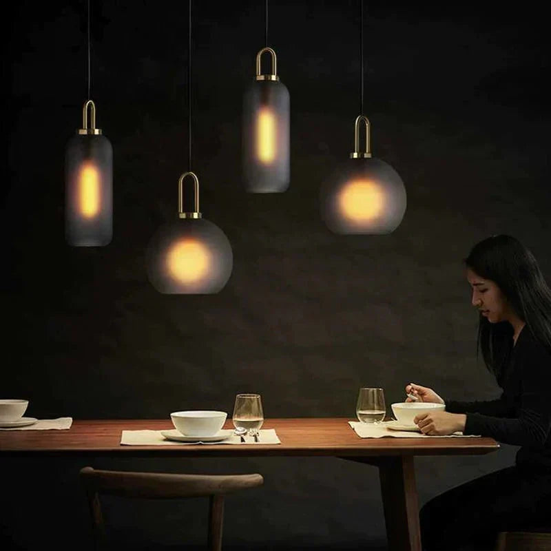 Nordic Modern Simple Glass Ball Led E27 Pendant Lights Interior Lighting Lamps Restaurant Bedroom