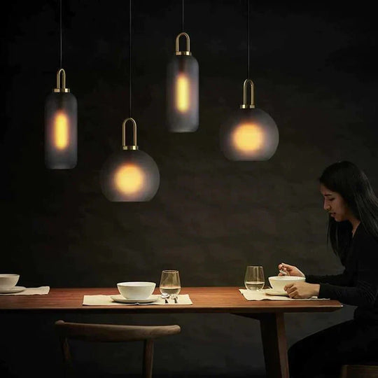 Nordic Modern Simple Glass Ball Led E27 Pendant Lights Interior Lighting Lamps Restaurant Bedroom