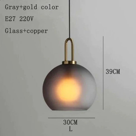 Nordic Modern Simple Glass Ball Led E27 Pendant Lights Interior Lighting Lamps Restaurant Bedroom