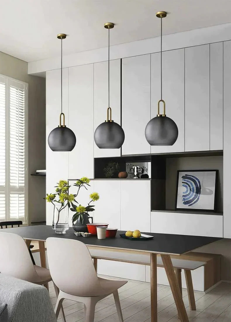 Nordic Modern Simple Glass Ball Led E27 Pendant Lights Interior Lighting Lamps Restaurant Bedroom