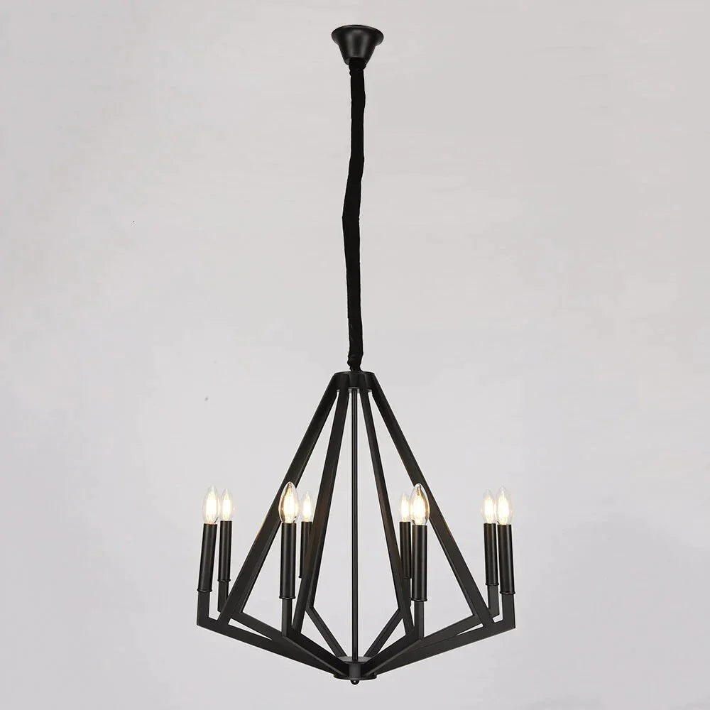 Nordic Modern Diamond Pendant Light Led E14 Loft Industrial Hanging Lamp With 2 Colors For Living