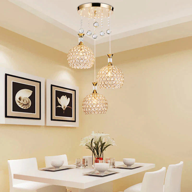 Modern Simplicity Style Indoor Decorations Pendant Lamp E27 Led Crystal Lights For Restaurant 3