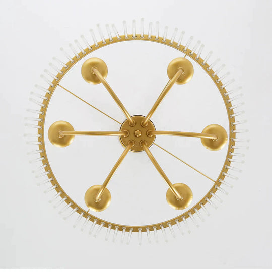 American Vintage Wrought Iron Pendant Lamp E14 Led Gold Lights For Living Room Bed Dining Study