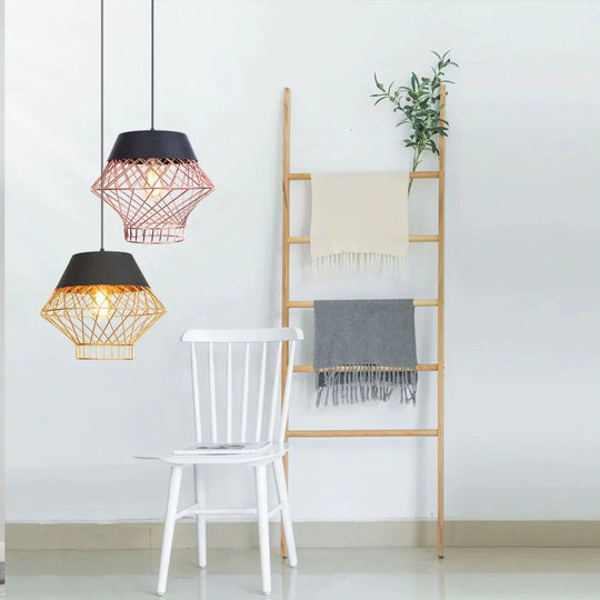 Retro Industrial Creative Iron Hanging Lamps E27 Pendant Lights For Living Room Bedroom Bedside