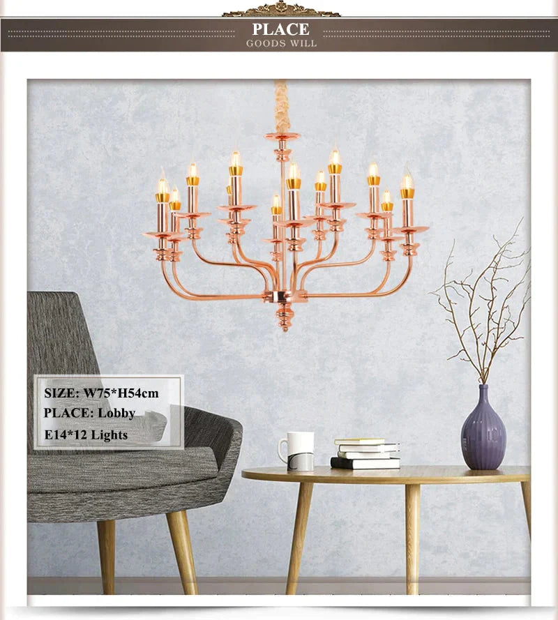 Vintage Modern Candle Pendant Light Led E14 Europe Industrial Simple Hanging Lamp For Living Room
