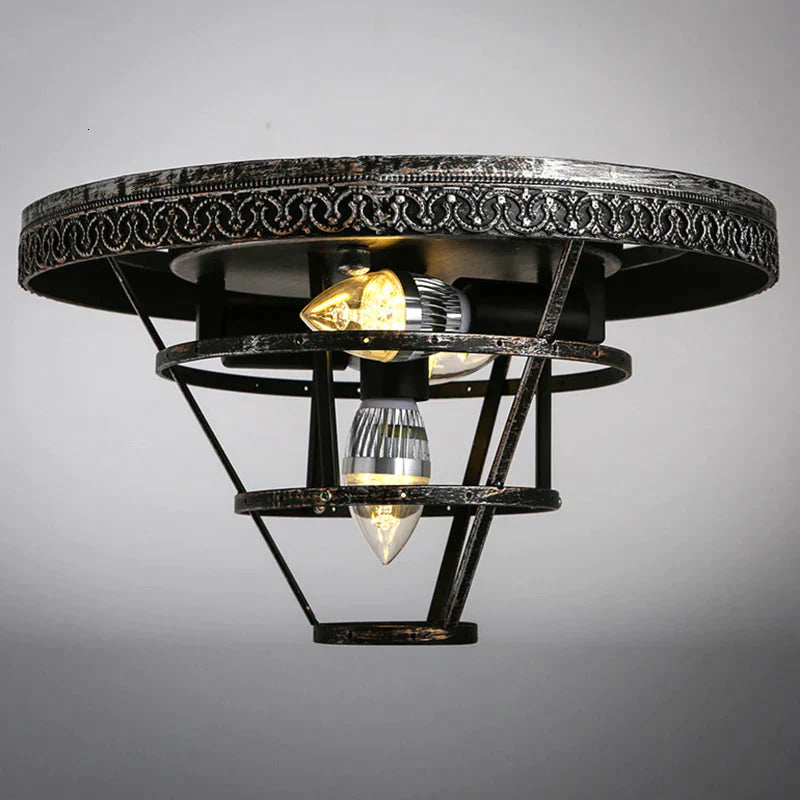 Modern Loft Industrial Vintage Retro Crystal Ceiling Lights E14 Plafonnier Led Lamp Fixture