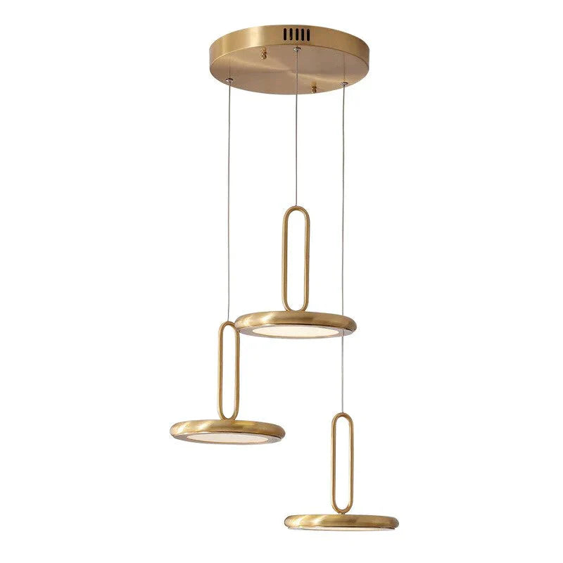 Pendant Light Ufo Disk Bedroom Copper Lamp Dining Room Hanging Ceiling Lamps Kitchen Modern Gold