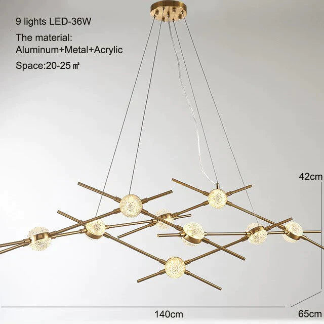Gold Simple Led Pendant Light Living Room White Neutral Cool Hanging Lamp Modern Kitchen Fixture