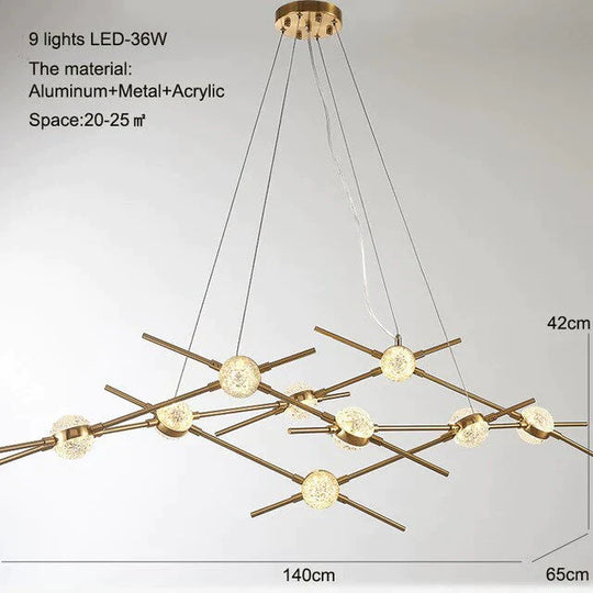 Gold Simple Led Pendant Light Living Room White Neutral Cool Hanging Lamp Modern Kitchen Fixture