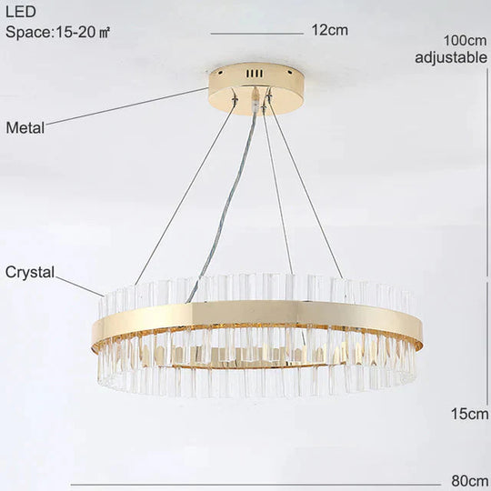Norris - Luxury Crystal Pendant Light Living Room Led Lamps Dining Modern Hanging Lighting Bedroom