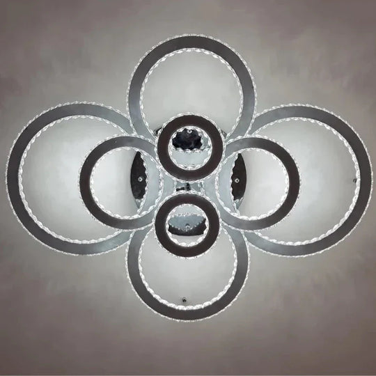 Modern Crystal Ceiling Lights Living Room Luxury Silver Light Bedroom Led Lamps Dining Fixtures