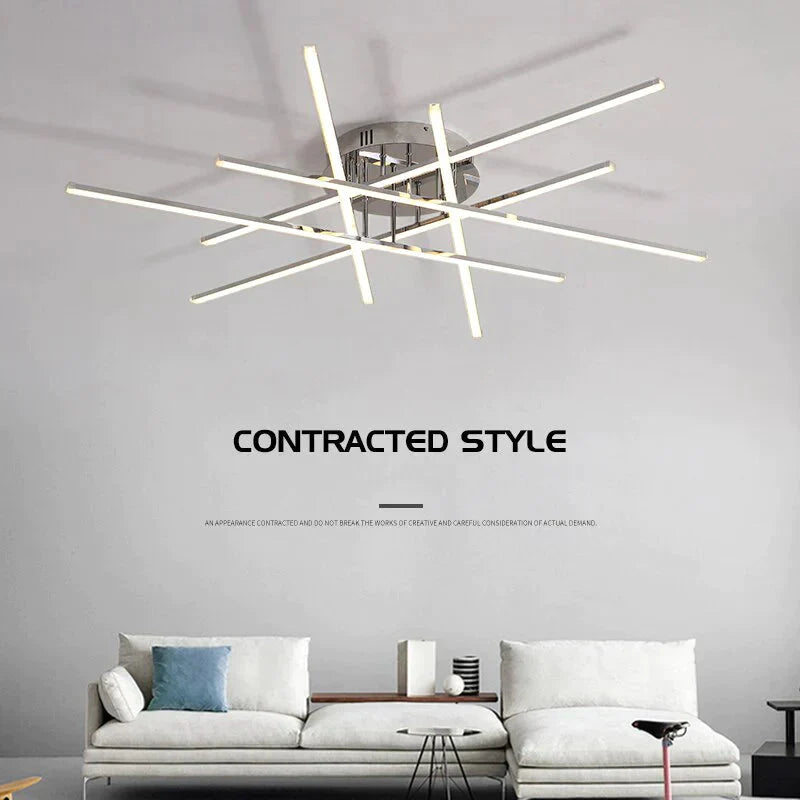 Chrome Plated Finish Modern Led Ceiling Lights For Living Room Bedroom Study Home Deco Lamp