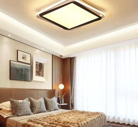Remote Control Lights Ceiling Led White Frame For Home Lighting Living Room 50W 40W Lampara Techo