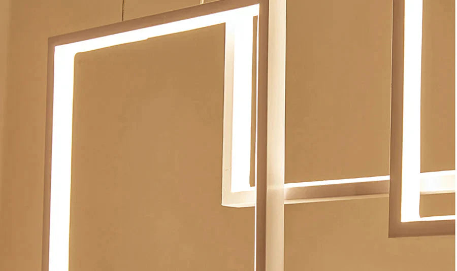 Coffee&amp;White Frame Led Pendant Lights Living Room Dining Kitchen Luminaires Home Modern Indoor Lamp