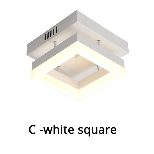 Ceiling Light Modern Led Corridor Lamp For Bathroom Living Room Round Square Iron Lighting