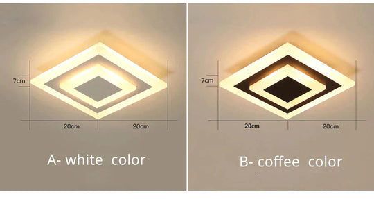 Ceiling Light Modern Led Corridor Lamp For Bathroom Living Room Round Square Iron Lighting