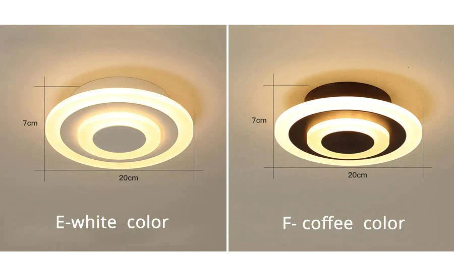 Ceiling Light Modern Led Corridor Lamp For Bathroom Living Room Round Square Iron Lighting
