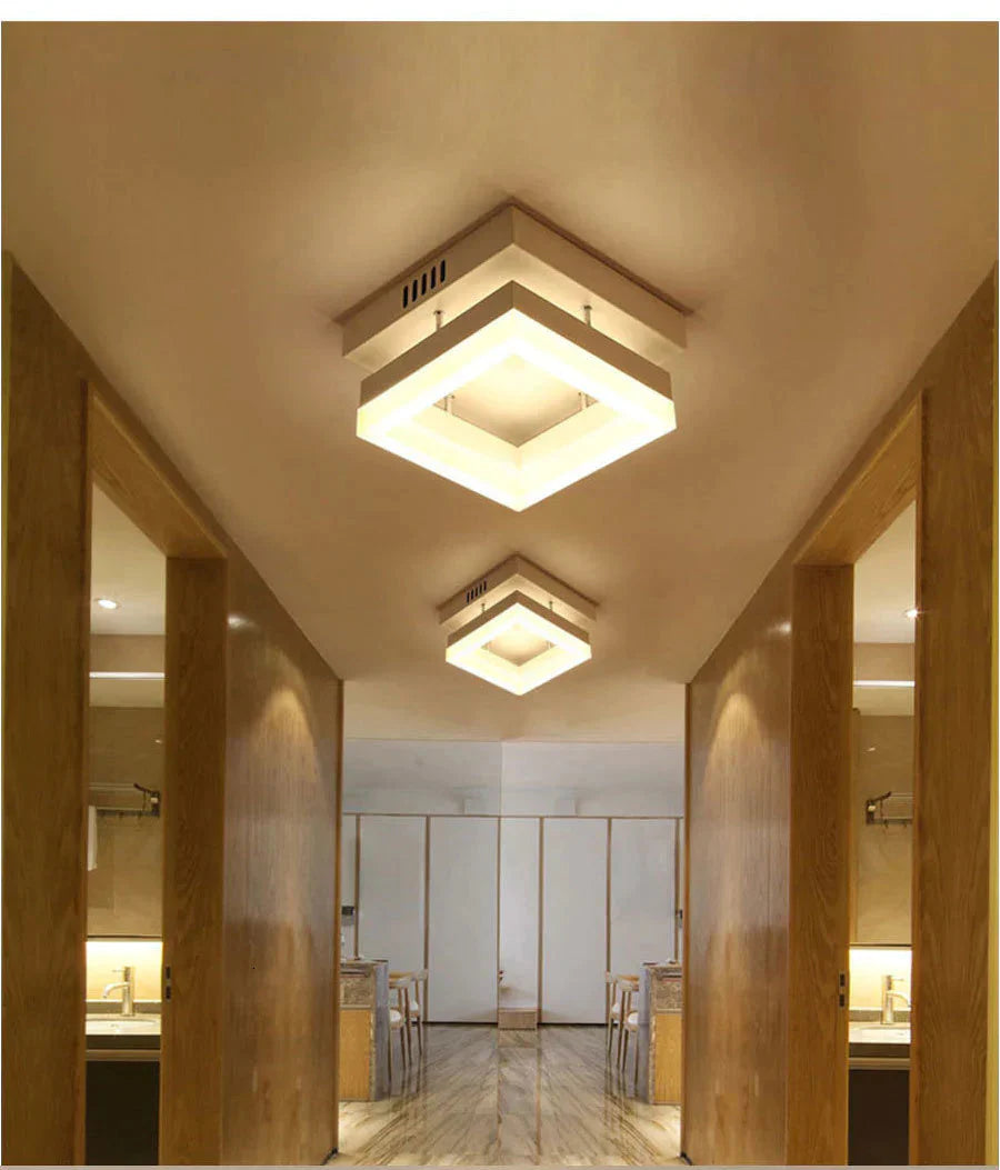 Ceiling Light Modern Led Corridor Lamp For Bathroom Living Room Round Square Iron Lighting
