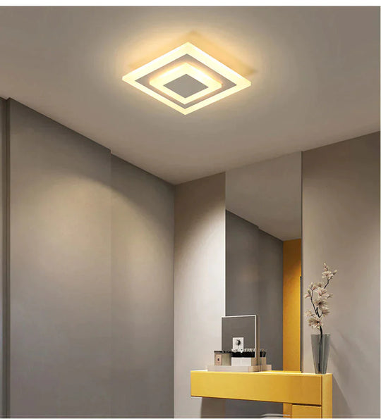 Ceiling Light Modern Led Corridor Lamp For Bathroom Living Room Round Square Iron Lighting