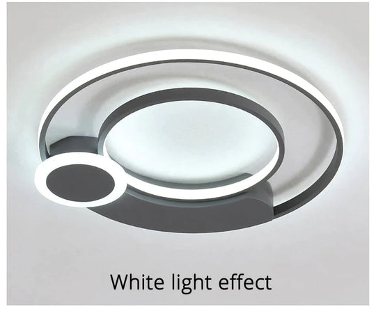 New Modern Led Ceiling Lights For Living Room Bedroom White With Black Surface Mounted Lighting