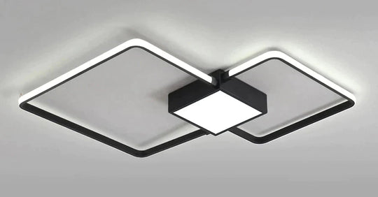Remote Control Lamp Ceiling Led White Or Black Frame For Home Decorative Living Room 46W 56W