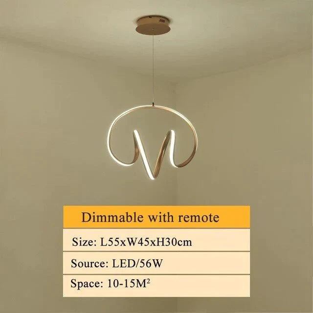 Creative Pendant Lights Led Modern For Dinning Room Acrylic + Aluminum Suspension Hanging Lamp Home