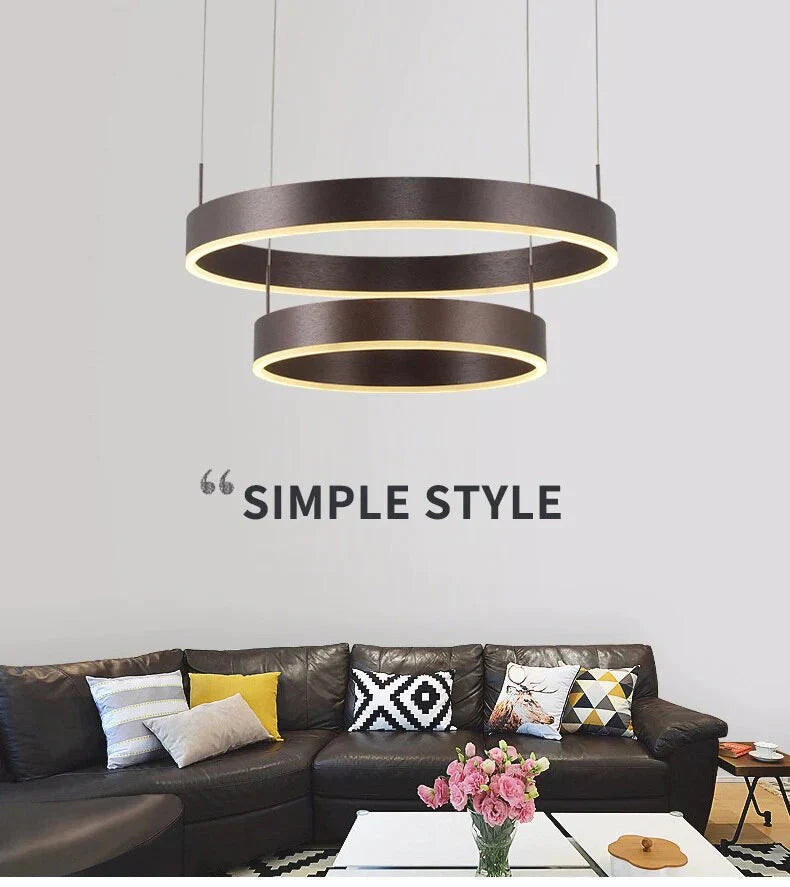 Large Ring Modern Pendant Lamp Kitchen Island Dining Table Coffee O Chandelier Suspension Lighting