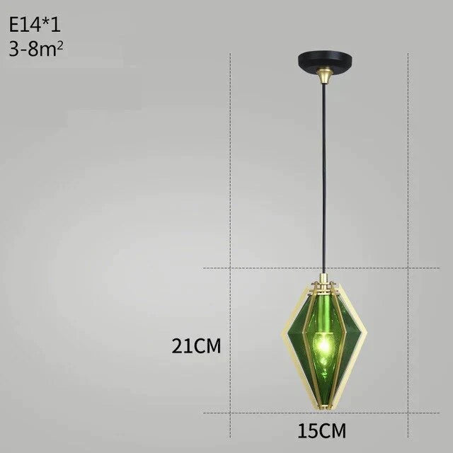 Post Modern Glass Pendant Light Hanging Nordic Living Room Walk In Closet Gold Lamp Suspension