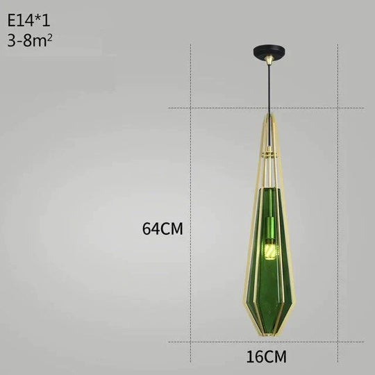 Post Modern Glass Pendant Light Hanging Nordic Living Room Walk In Closet Gold Lamp Suspension