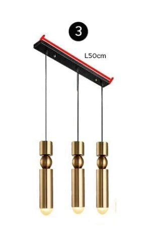Nordic Pendant Lamp Modern Kitchen Dining Room Bar Counter Shop Pipe Down Tube Led Lights Office