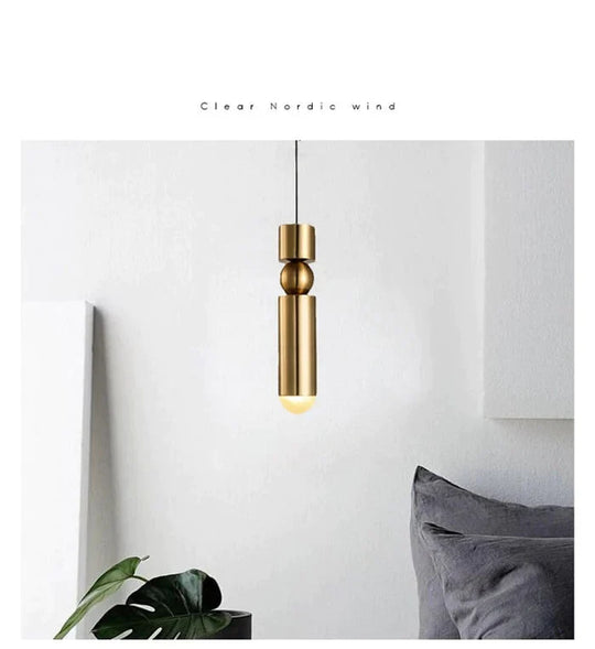 Nordic Pendant Lamp Modern Kitchen Dining Room Bar Counter Shop Pipe Down Tube Led Lights Office