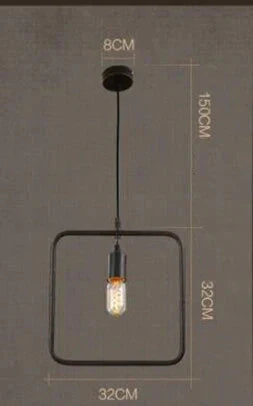 Simple Industrial Metal Structure Lamp Pendant Light For Dining Study Kitchen Island Living Room