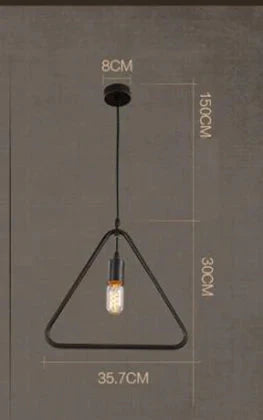 Simple Industrial Metal Structure Lamp Pendant Light For Dining Study Kitchen Island Living Room