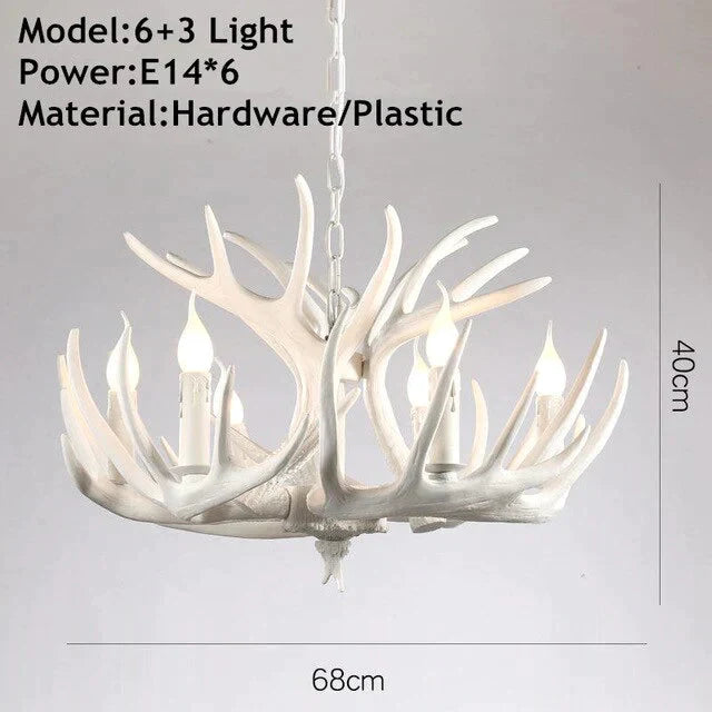 American Country Antler Pendant Lights Living Restaurant Bar Mediterranean Industrial Lamp Loft