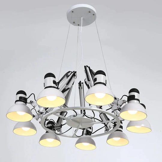Vintage Pendant Lights Spider Lamp 6 9 12 16 Heads Black White Suspension Luminaire Hanging
