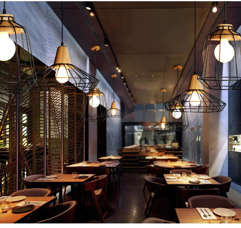 Nordic Vintage Wood Pulley Pendant Light Industrial Lighting Fixtures Retro Hanglamp For Bar Living