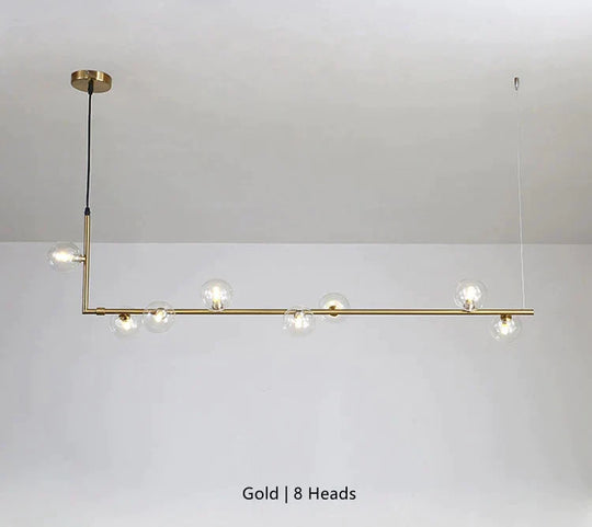 Gold Black Nordic Pendant Light Clear Glass Lampshade Hanging Lamp Dining Room Cafe Bar Led Lights