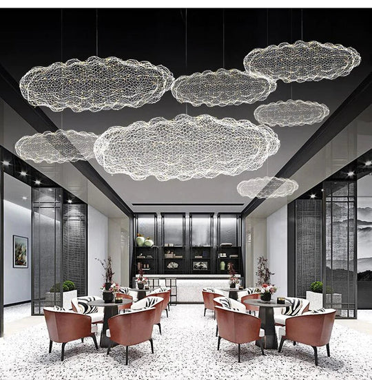 Creative Cloud Pendant Light Led Lamp Starry Personality Hotel Restaurant Bar Designer Firefly M
