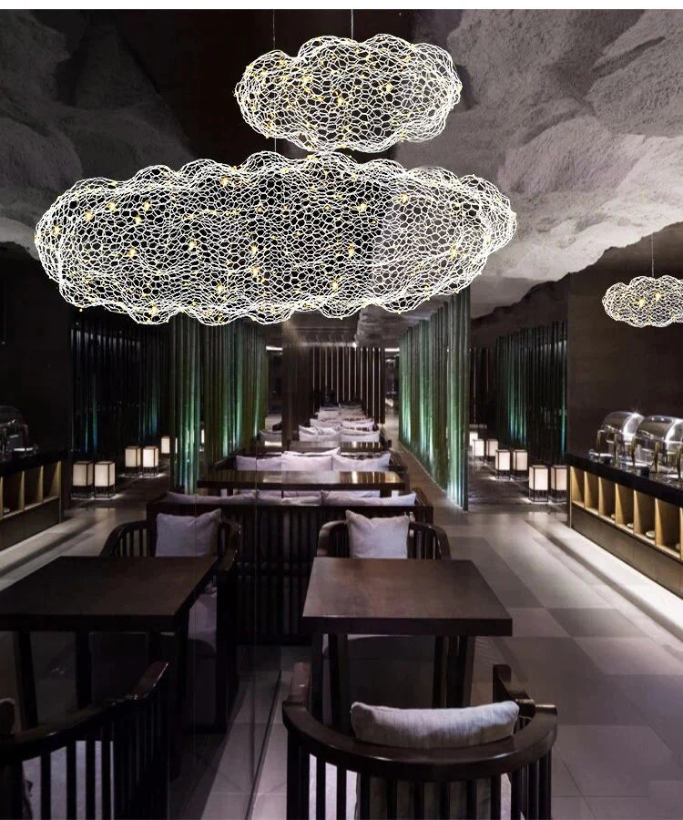 Creative Cloud Pendant Light Led Lamp Starry Personality Hotel Restaurant Bar Designer Firefly M