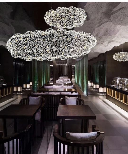 Creative Cloud Pendant Light Led Lamp Starry Personality Hotel Restaurant Bar Designer Firefly M