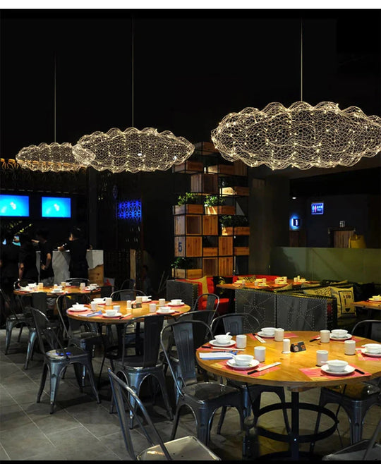 Creative Cloud Pendant Light Led Lamp Starry Personality Hotel Restaurant Bar Designer Firefly M